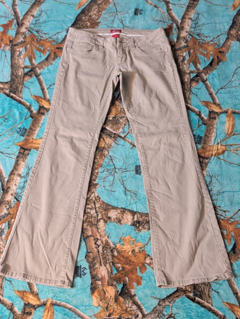 Dickies Beige Flare Wide-Leg Jeans